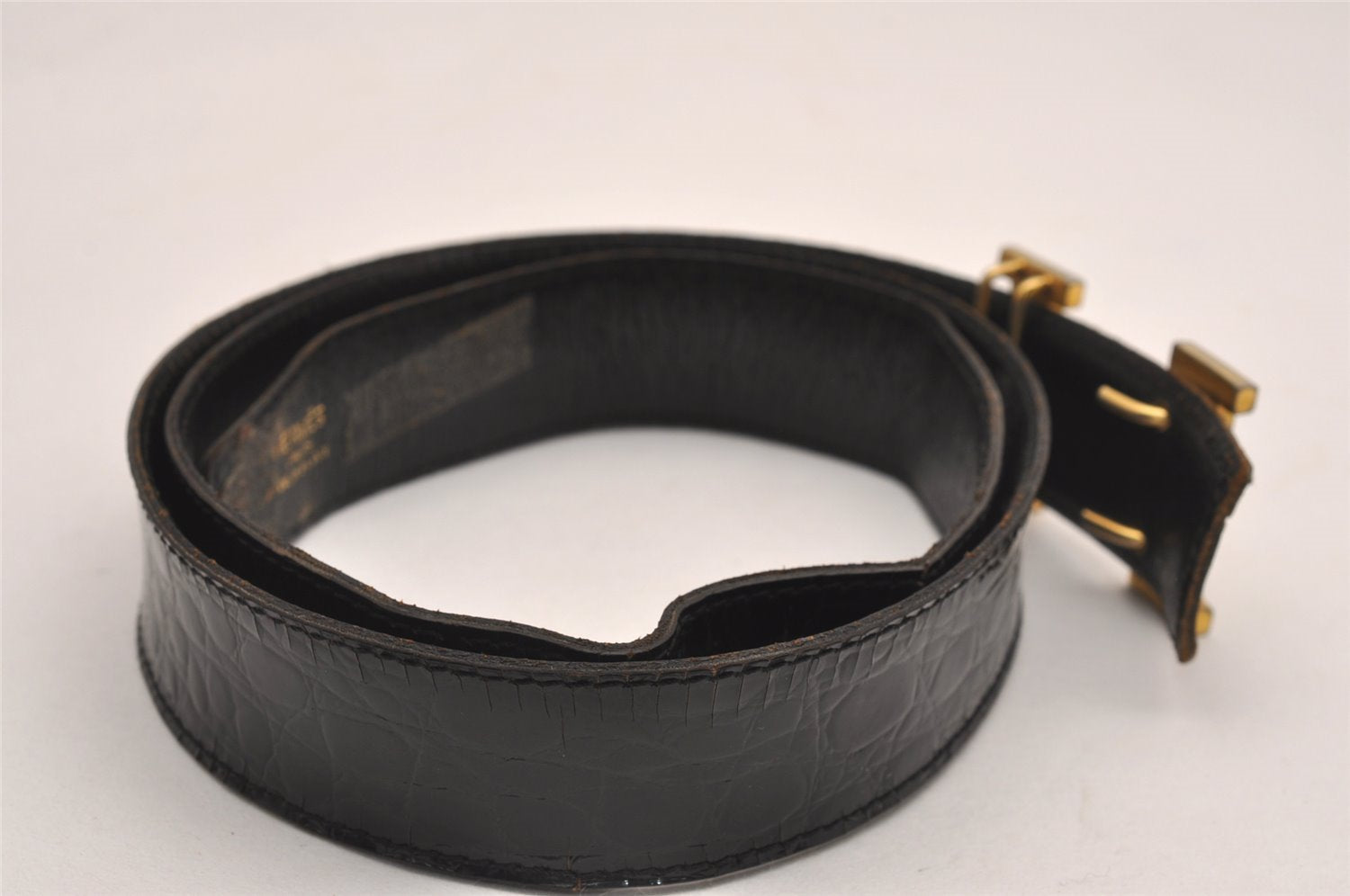 Authentic HERMES Constance Enamel Leather Belt Size 95cm 37.4