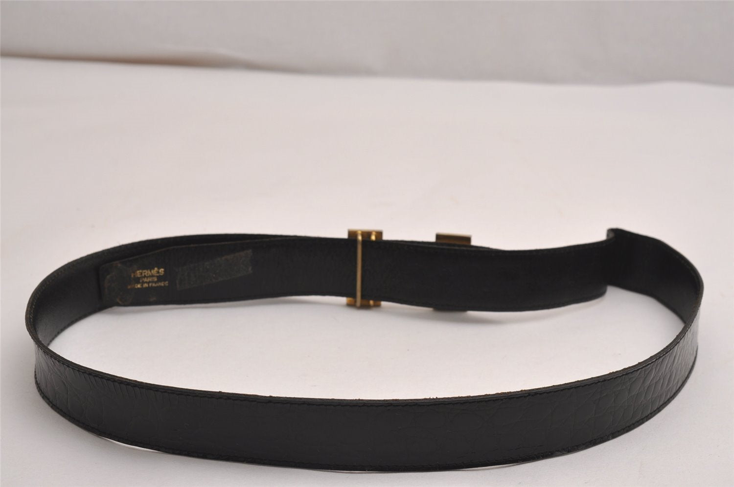 Authentic HERMES Constance Enamel Leather Belt Size 95cm 37.4