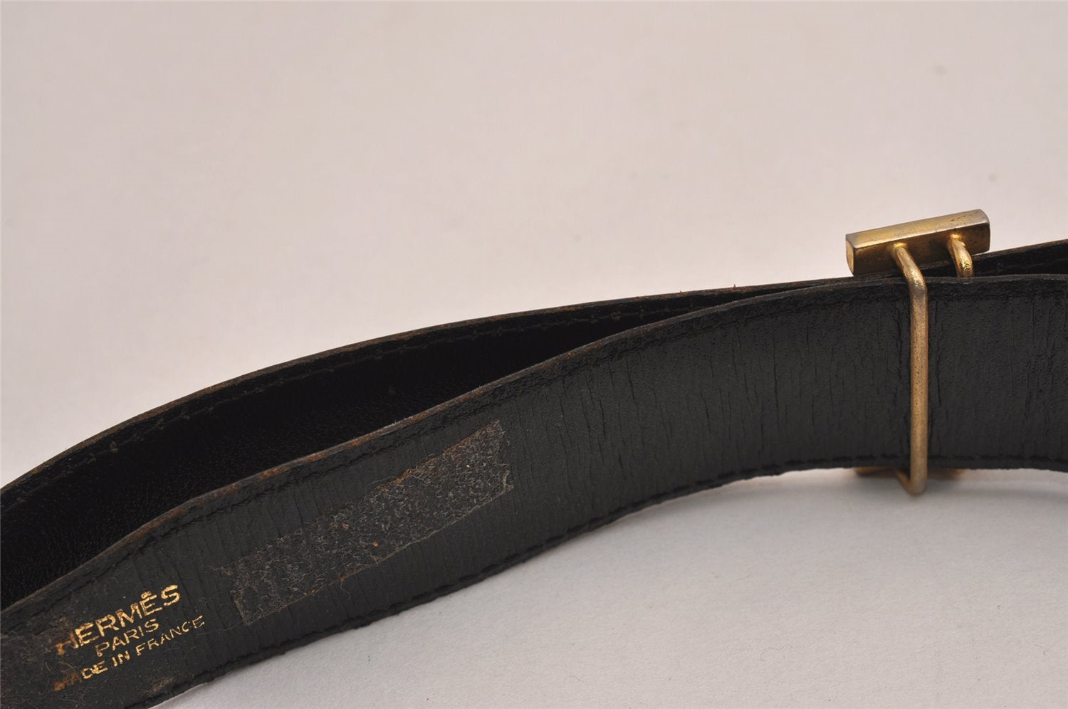 Authentic HERMES Constance Enamel Leather Belt Size 95cm 37.4