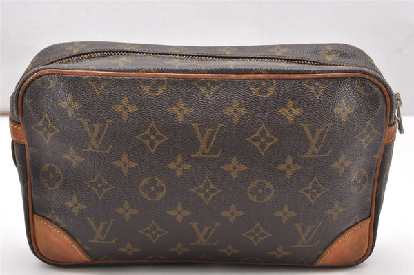 Authentic Louis Vuitton Monogram Compiegne 28 Clutch Hand Bag M51845 LV 3027K