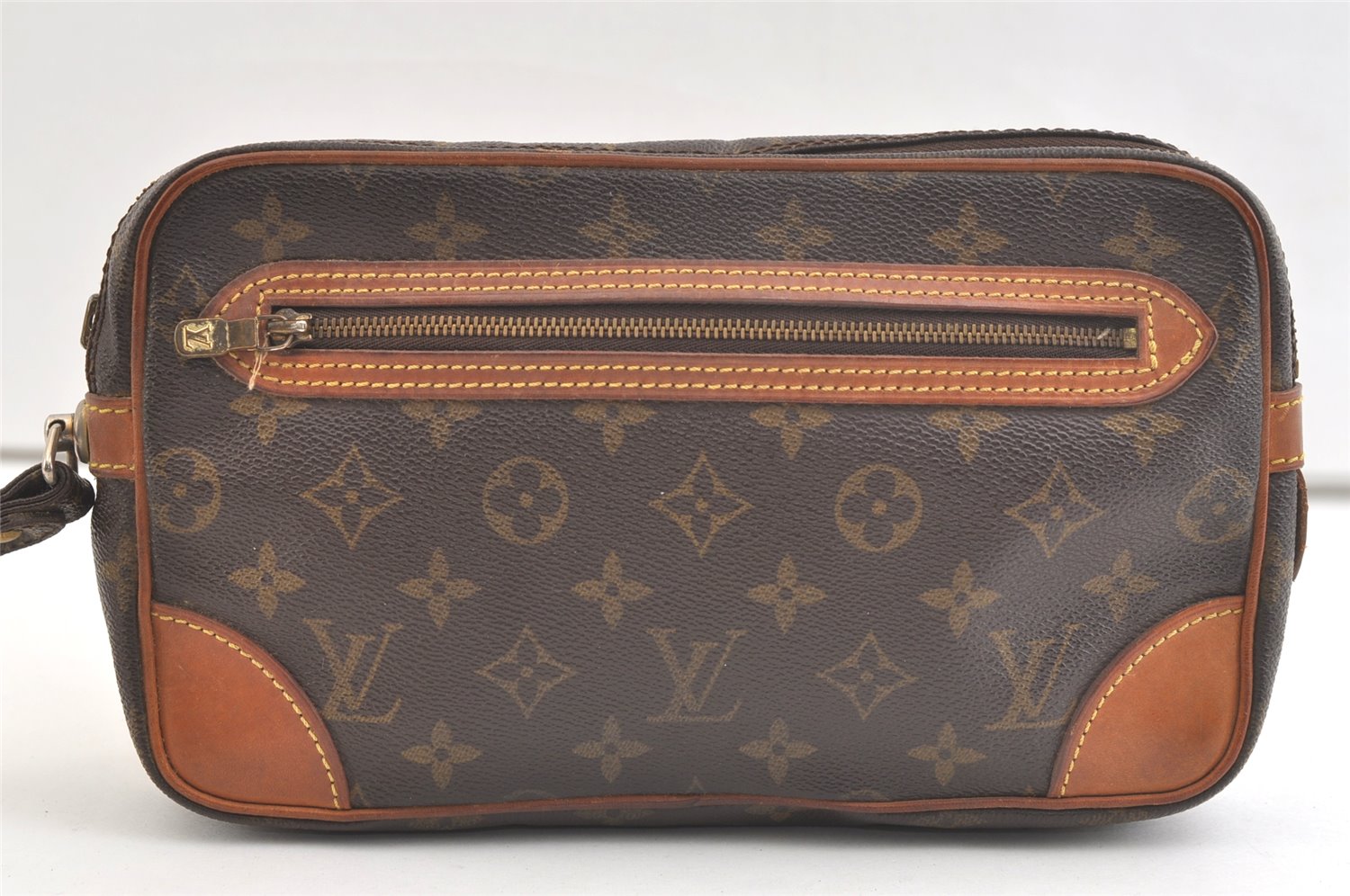 Authentic Louis Vuitton Monogram Marly Dragonne GM M51825 Clutch Bag Junk 3028K