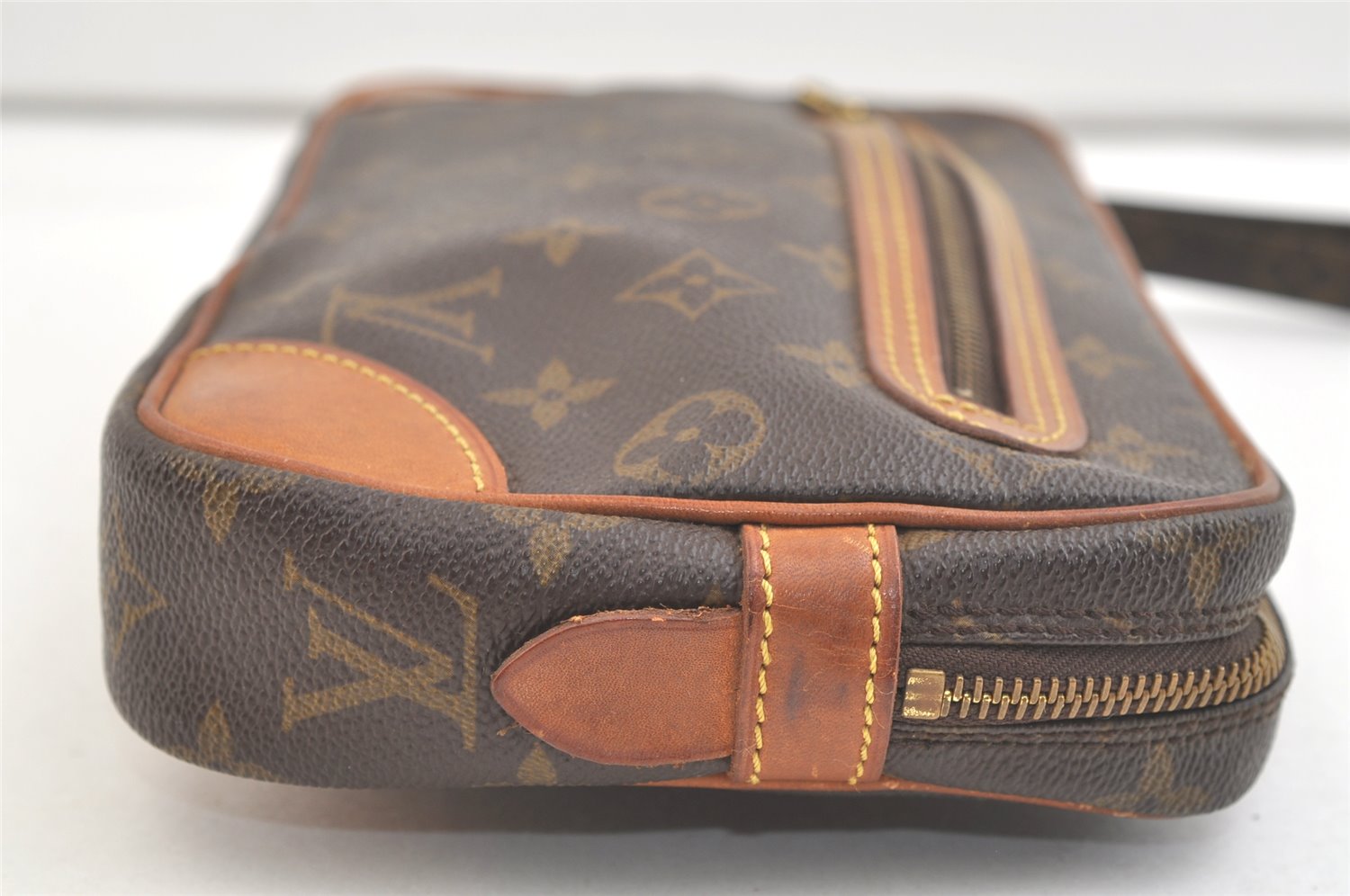 Authentic Louis Vuitton Monogram Marly Dragonne GM M51825 Clutch Bag Junk 3028K