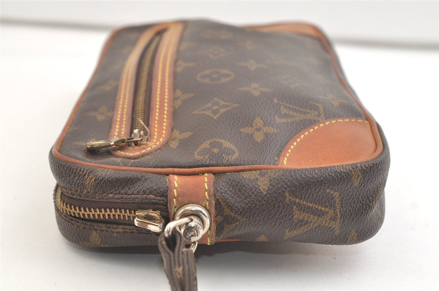 Authentic Louis Vuitton Monogram Marly Dragonne GM M51825 Clutch Bag Junk 3028K