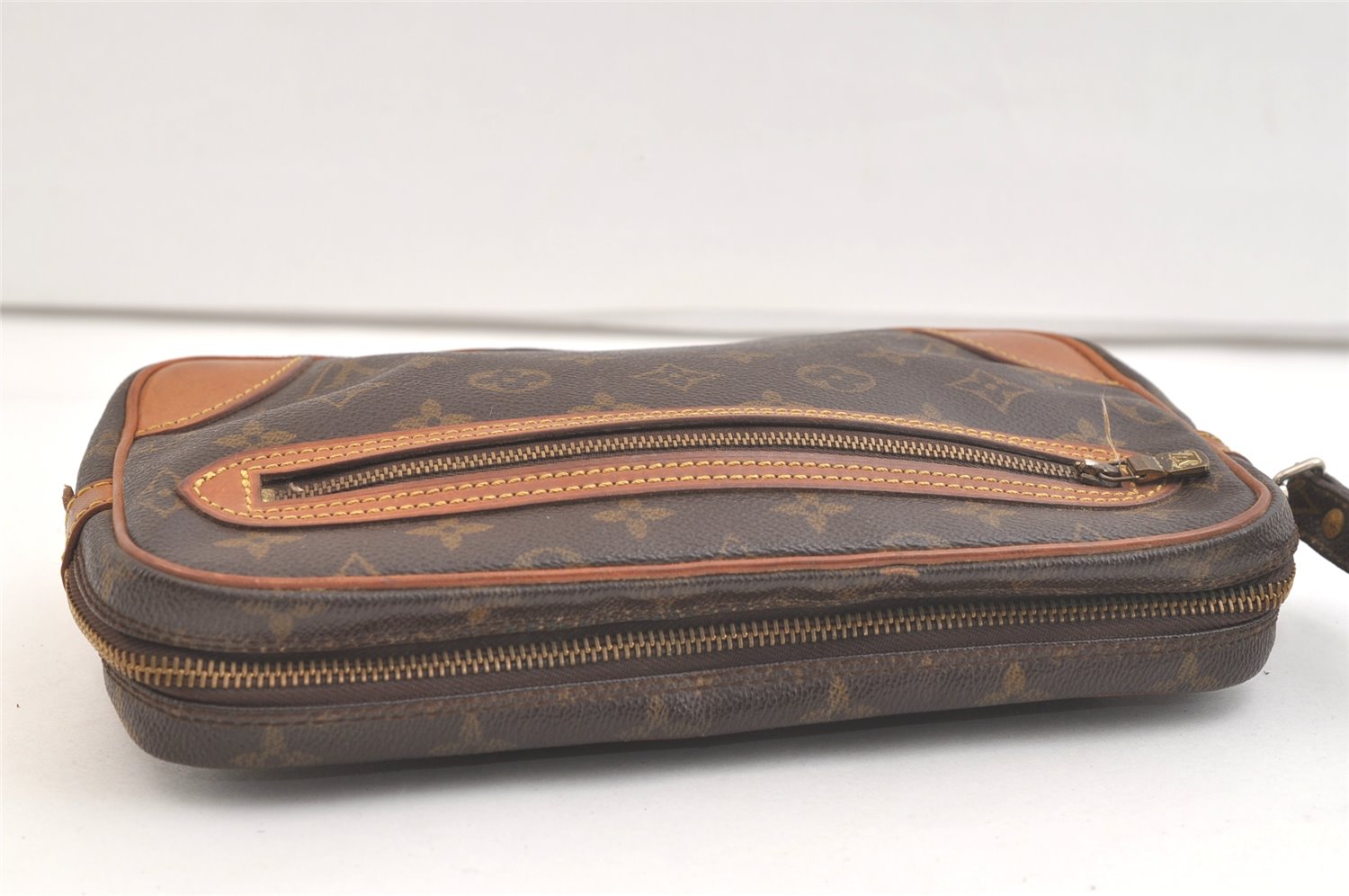 Authentic Louis Vuitton Monogram Marly Dragonne GM M51825 Clutch Bag Junk 3028K