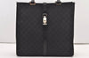 Authentic GUCCI Jackie Shoulder Tote Bag GG Canvas Leather 0021064 Black 3030J