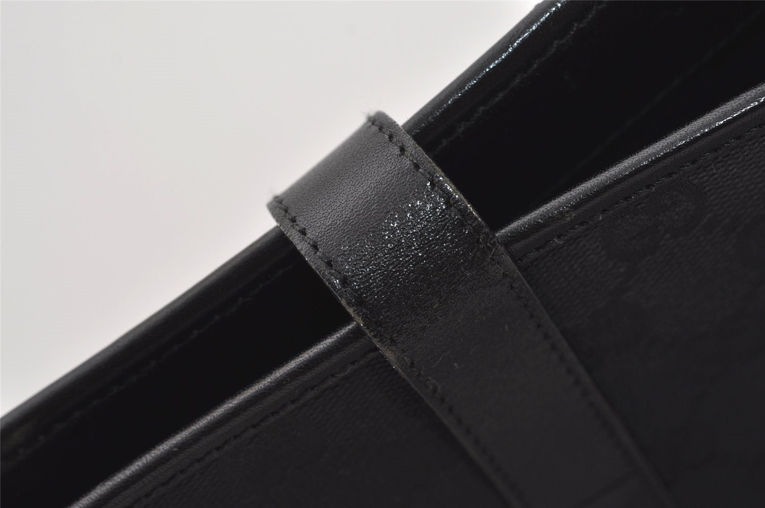 Authentic GUCCI Jackie Shoulder Tote Bag GG Canvas Leather 0021064 Black 3030J