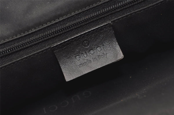 Authentic GUCCI Jackie Shoulder Tote Bag GG Canvas Leather 0021064 Black 3030J