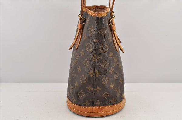 Authentic Louis Vuitton Monogram Bucket PM Shoulder Tote Bag M42238 LV 3030K