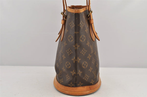 Authentic Louis Vuitton Monogram Bucket PM Shoulder Tote Bag M42238 LV 3030K