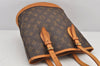 Authentic Louis Vuitton Monogram Bucket PM Shoulder Tote Bag M42238 LV 3030K
