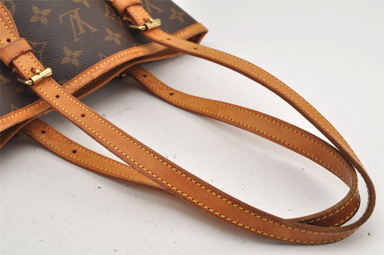 Authentic Louis Vuitton Monogram Bucket PM Shoulder Tote Bag M42238 LV 3030K