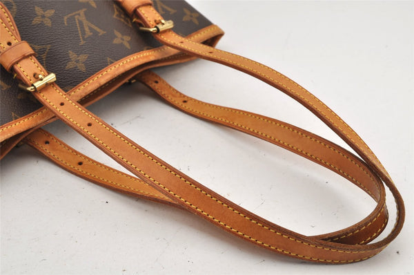 Authentic Louis Vuitton Monogram Bucket PM Shoulder Tote Bag M42238 LV 3030K