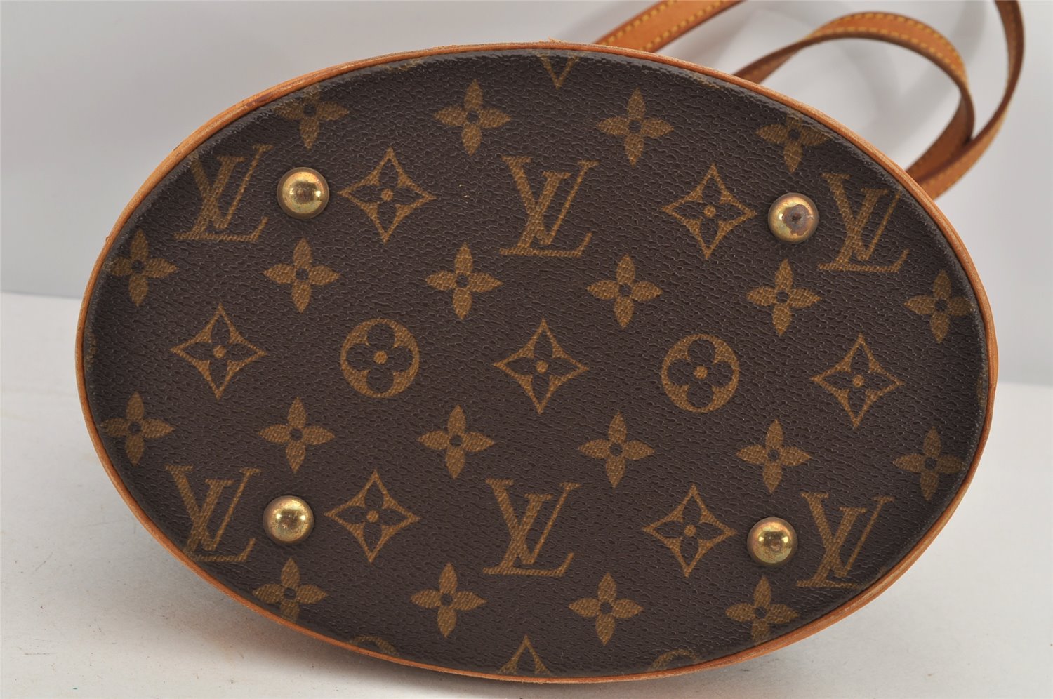 Authentic Louis Vuitton Monogram Bucket PM Shoulder Tote Bag M42238 LV 3030K