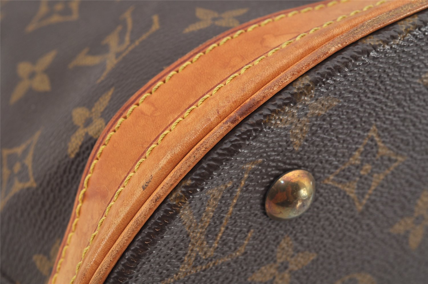 Authentic Louis Vuitton Monogram Bucket PM Shoulder Tote Bag M42238 LV 3030K