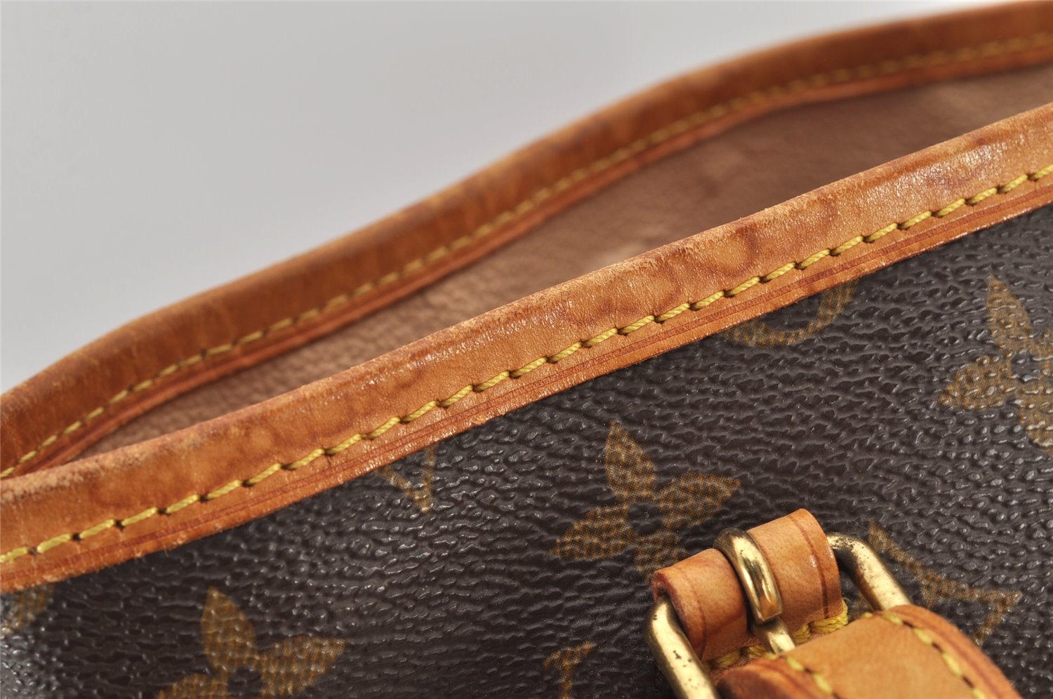 Authentic Louis Vuitton Monogram Bucket PM Shoulder Tote Bag M42238 LV 3030K