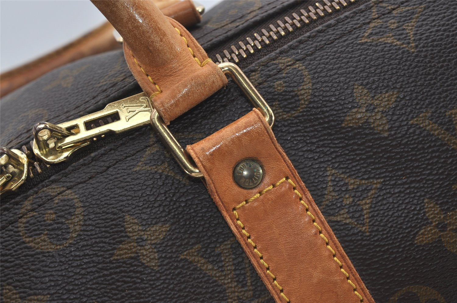 Authentic Louis Vuitton Monogram Keepall Bandouliere 45 M41418 Boston Bag 3031I