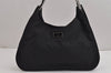 Authentic GUCCI Shoulder Hand Bag Purse Nylon Leather 0013767 Black 3031J