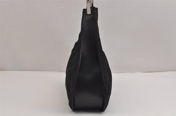 Authentic GUCCI Shoulder Hand Bag Purse Nylon Leather 0013767 Black 3031J