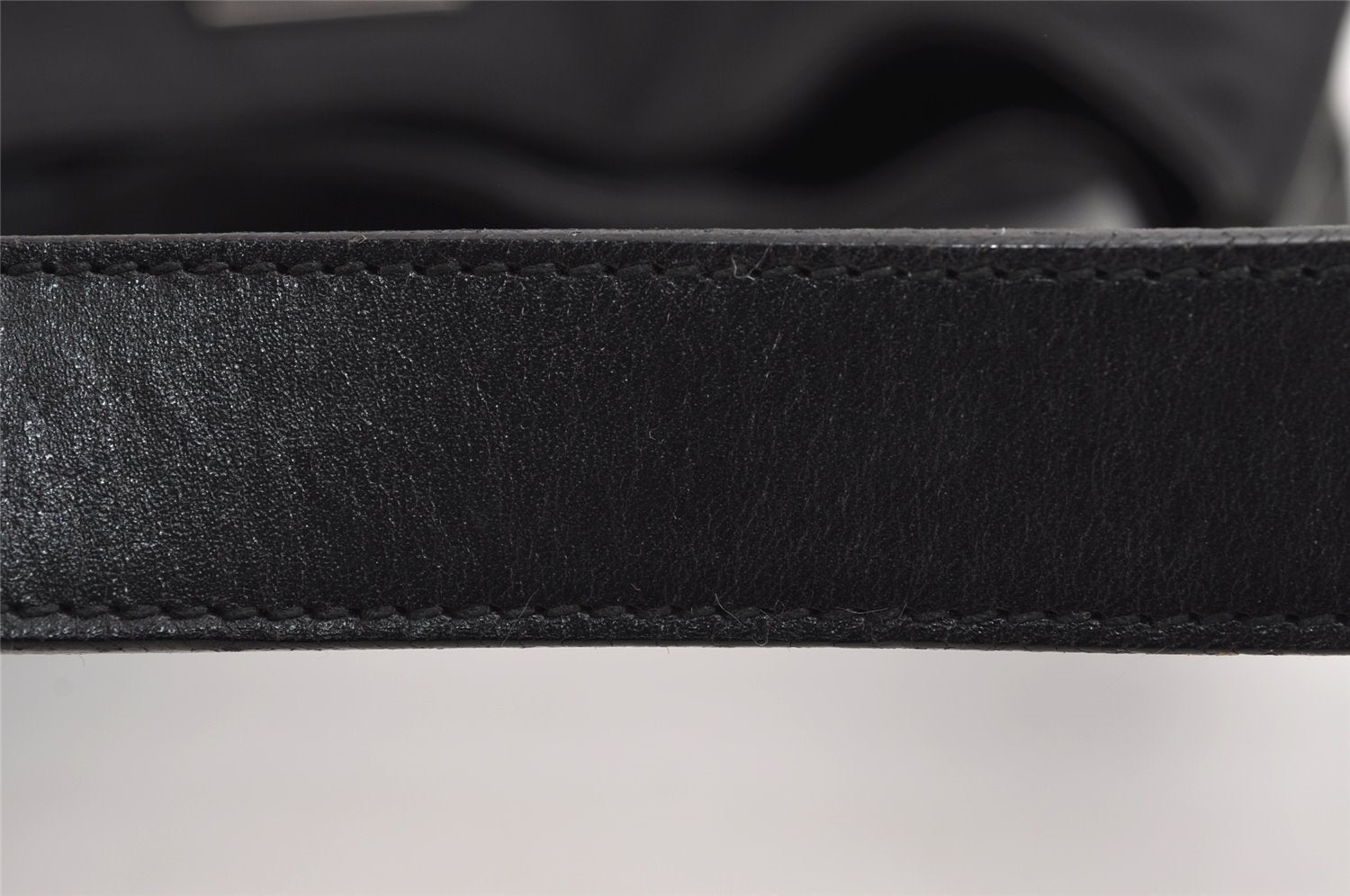 Authentic GUCCI Shoulder Hand Bag Purse Nylon Leather 0013767 Black 3031J