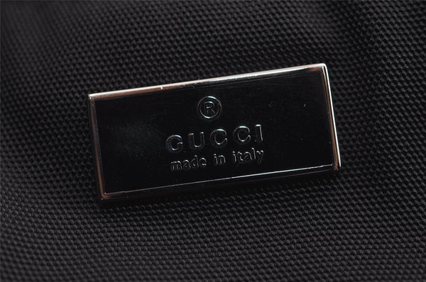 Authentic GUCCI Shoulder Hand Bag Purse Nylon Leather 0013767 Black 3031J