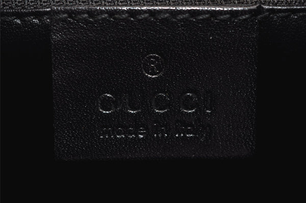Authentic GUCCI Shoulder Hand Bag Purse Nylon Leather 0013767 Black 3031J