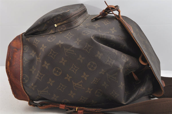 Authentic Louis Vuitton Monogram Montsouris GM Backpack M51135 LV Junk 3031K