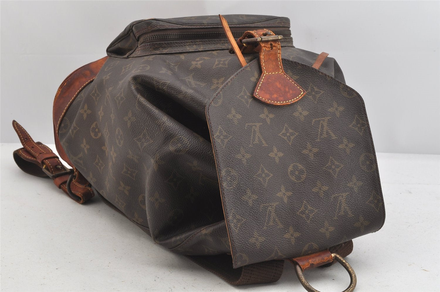 Authentic Louis Vuitton Monogram Montsouris GM Backpack M51135 LV Junk 3031K