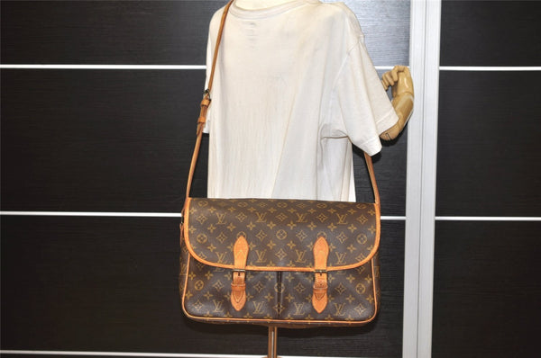 Authentic Louis Vuitton Monogram Gibeciere GM Shoulder Cross Bag M42246 LV 3032K