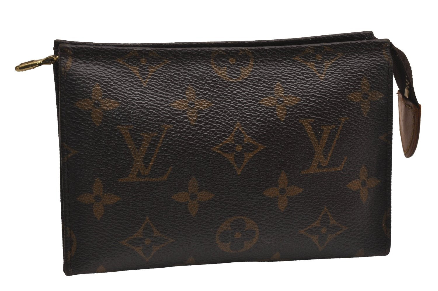 Authentic Louis Vuitton Monogram Poche Toilette 15 M47546 Cosmetics Pouch 3033J