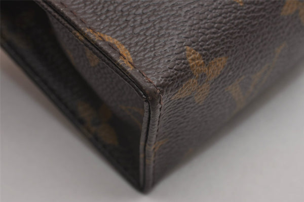 Authentic Louis Vuitton Monogram Poche Toilette 15 M47546 Cosmetics Pouch 3033J