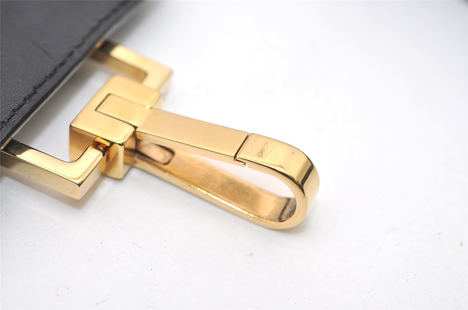 Authentic GUCCI Shoulder Bag Purse Canvas Leather 0014129 Black 3035J