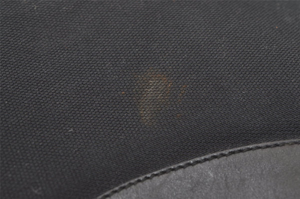 Authentic GUCCI Shoulder Bag Purse Canvas Leather 0014129 Black 3035J