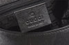Authentic GUCCI Shoulder Bag Purse Canvas Leather 0014129 Black 3035J
