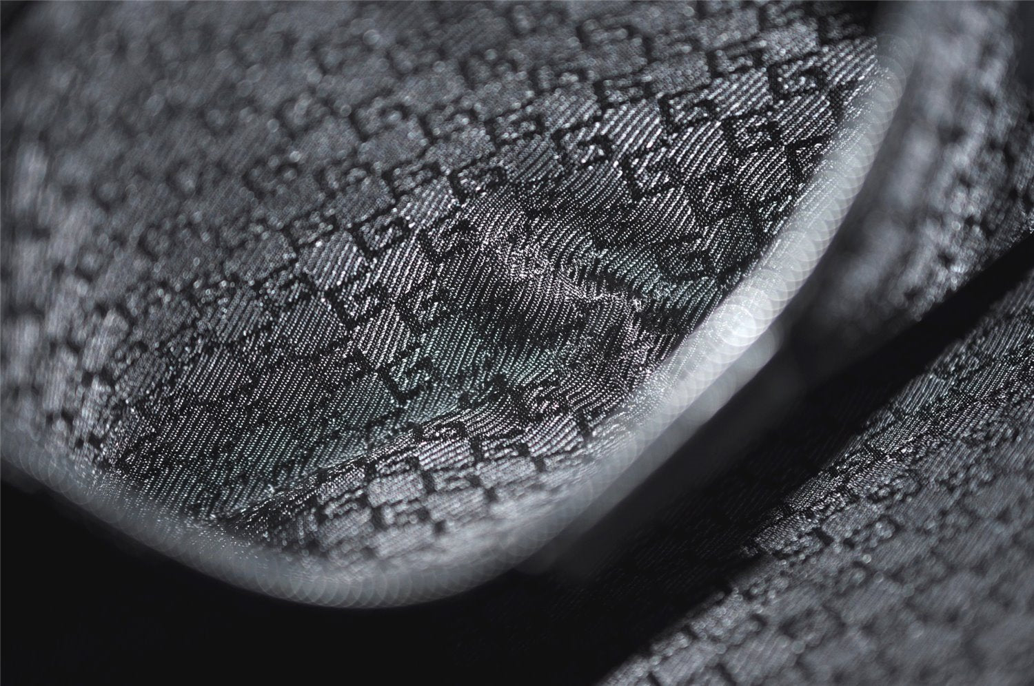 Authentic GUCCI Shoulder Bag Purse Canvas Leather 0014129 Black 3035J