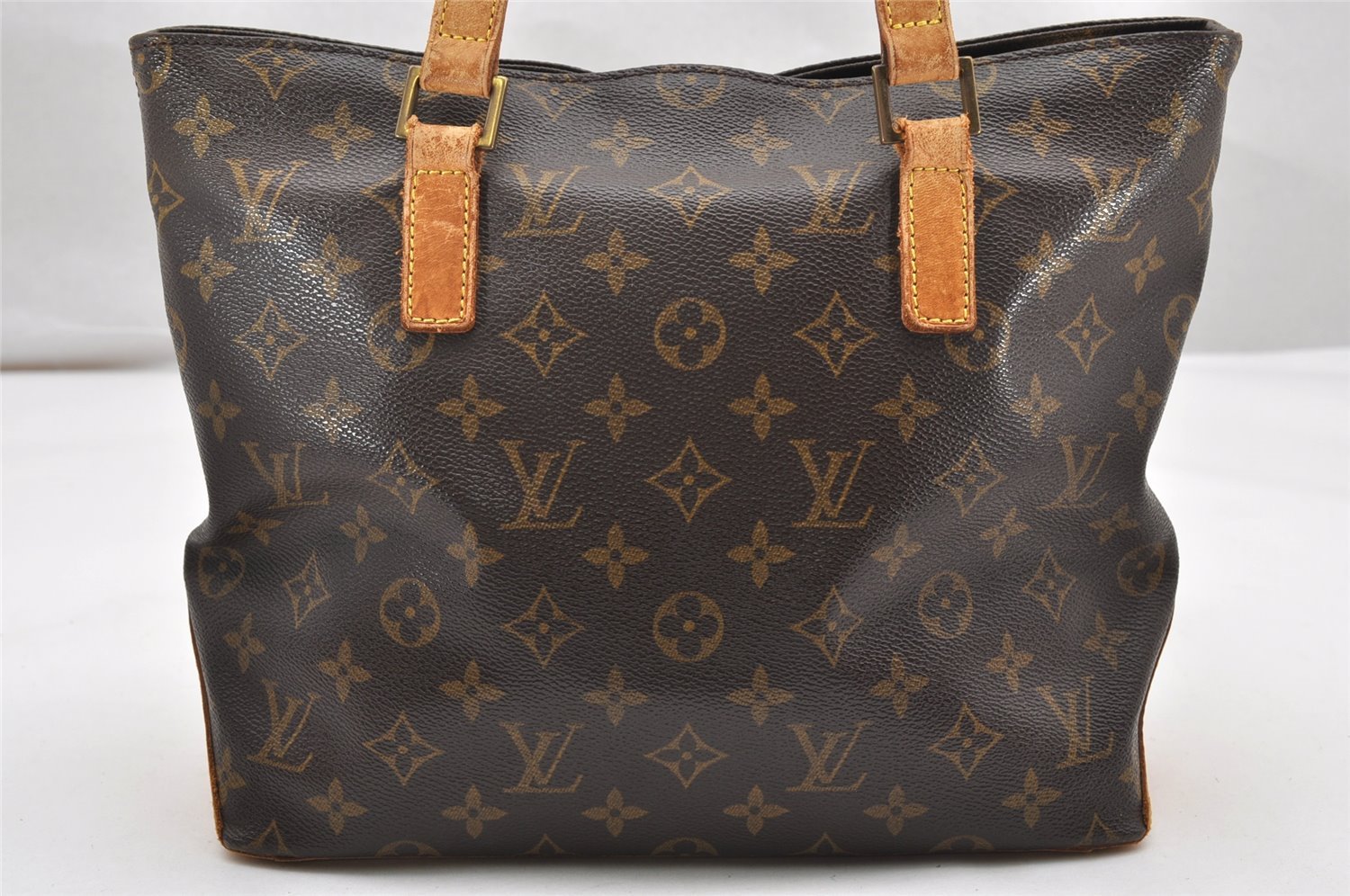 Authentic Louis Vuitton Monogram Cabas Piano Shoulder Tote Bag M51148 Junk 3035K