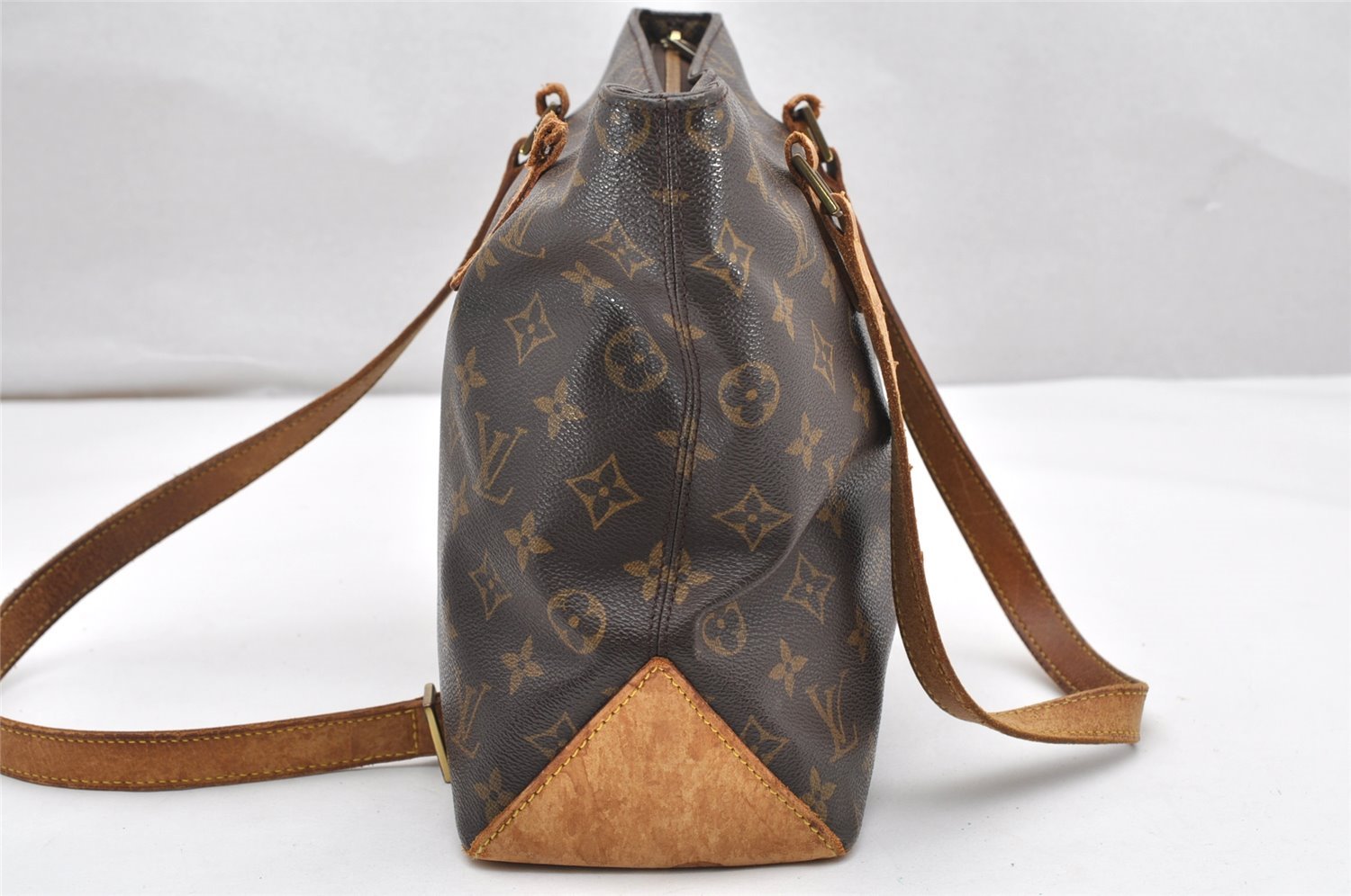 Authentic Louis Vuitton Monogram Cabas Piano Shoulder Tote Bag M51148 Junk 3035K