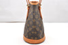 Authentic Louis Vuitton Monogram Bucket PM Shoulder Tote Bag M42238 Junk 3037K