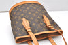 Authentic Louis Vuitton Monogram Bucket PM Shoulder Tote Bag M42238 Junk 3037K
