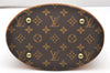 Authentic Louis Vuitton Monogram Bucket PM Shoulder Tote Bag M42238 Junk 3037K