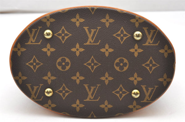 Authentic Louis Vuitton Monogram Bucket PM Shoulder Tote Bag M42238 Junk 3037K