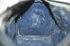 Authentic GUCCI Sherry Line Hand Boston Bag GG PVC Leather Navy Blue 3038J