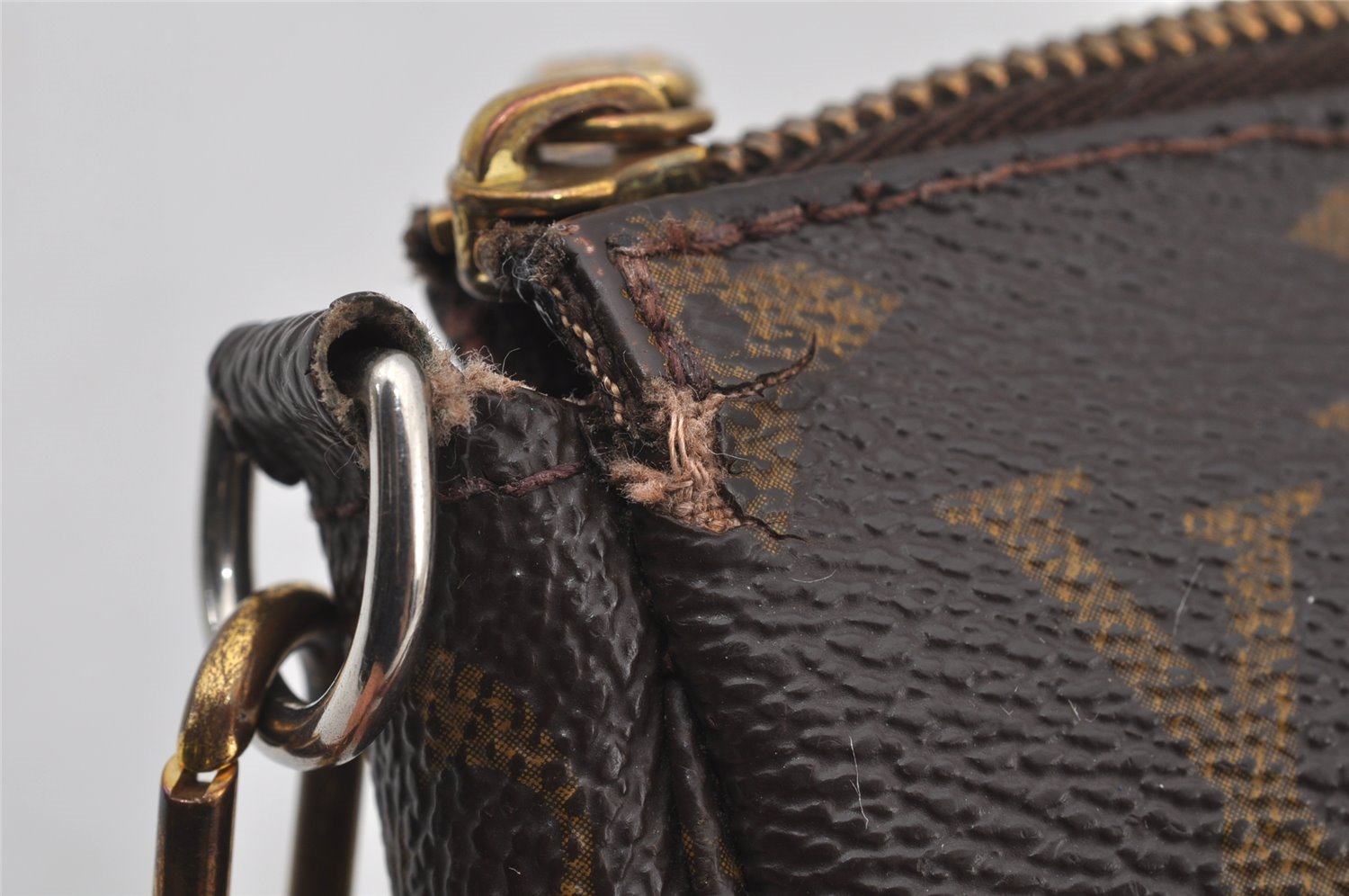 Authentic Louis Vuitton Monogram Pochette Accessoires Pouch M51980 LV 3042J