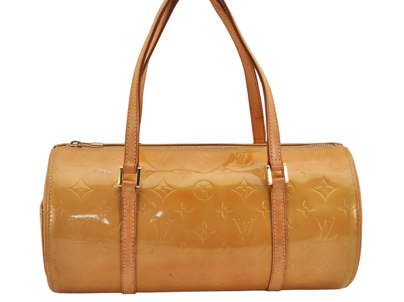 Authentic Louis Vuitton Vernis Bedford Hand Bag Yellow Beige M91006 LV 3042K