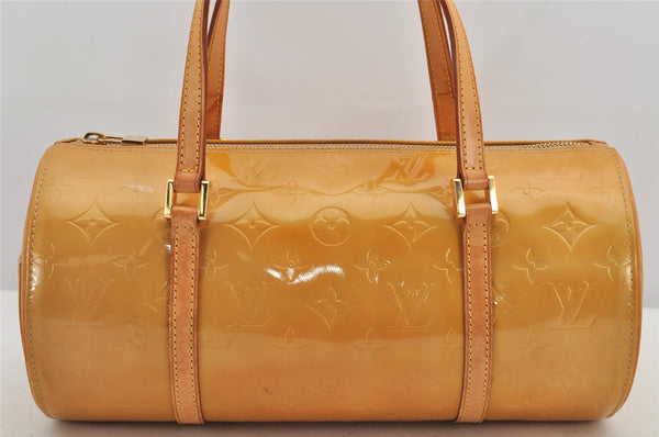 Authentic Louis Vuitton Vernis Bedford Hand Bag Yellow Beige M91006 LV 3042K