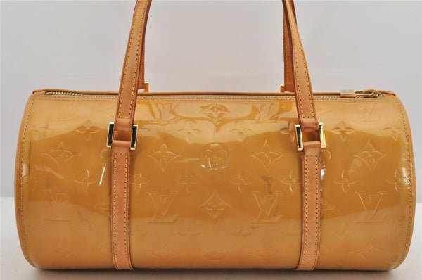 Authentic Louis Vuitton Vernis Bedford Hand Bag Yellow Beige M91006 LV 3042K