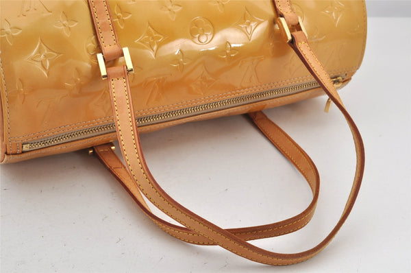 Authentic Louis Vuitton Vernis Bedford Hand Bag Yellow Beige M91006 LV 3042K