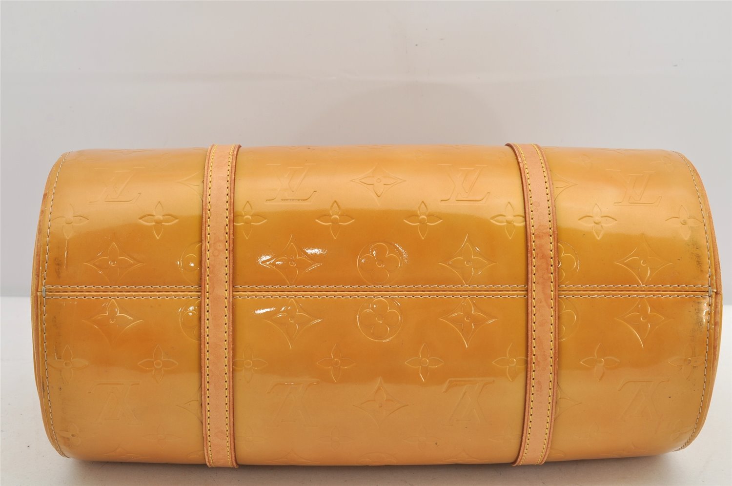 Authentic Louis Vuitton Vernis Bedford Hand Bag Yellow Beige M91006 LV 3042K