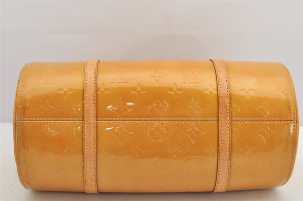 Authentic Louis Vuitton Vernis Bedford Hand Bag Yellow Beige M91006 LV 3042K