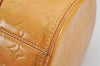 Authentic Louis Vuitton Vernis Bedford Hand Bag Yellow Beige M91006 LV 3042K