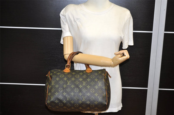 Authentic Louis Vuitton Monogram Speedy 30 Hand Boston Bag M41526 Junk 3043K